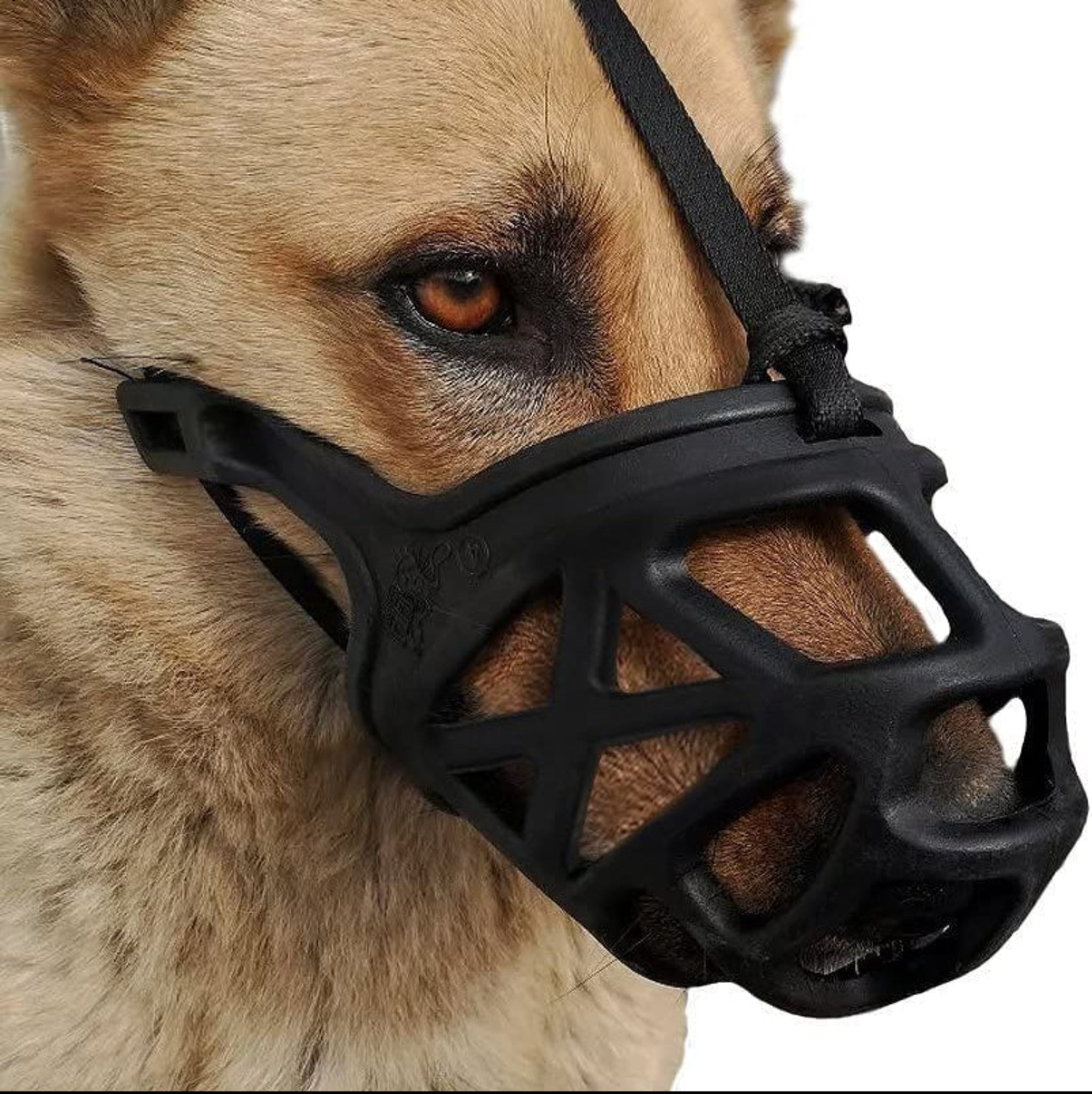 Bozal para Perro, Ajustable de hule Tipo Canasta