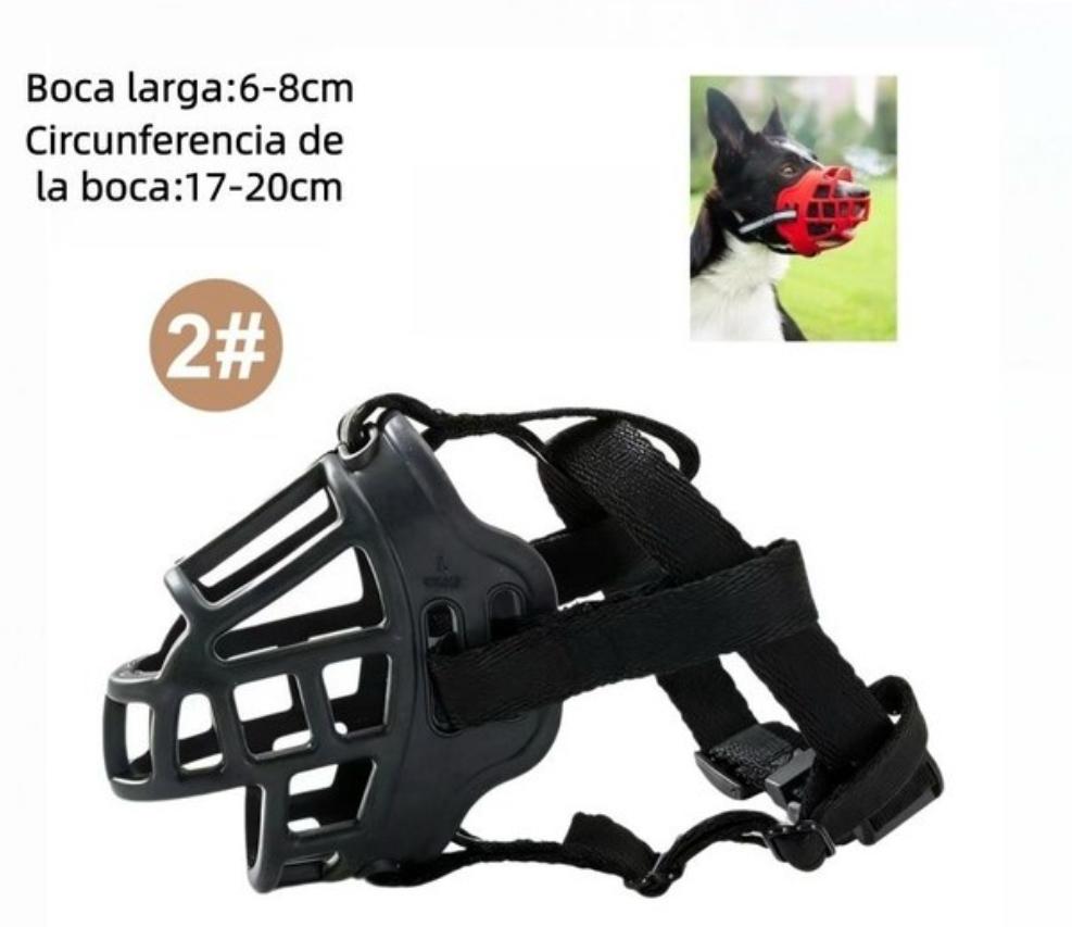 Bozal para Perro, Ajustable de hule Tipo Canasta