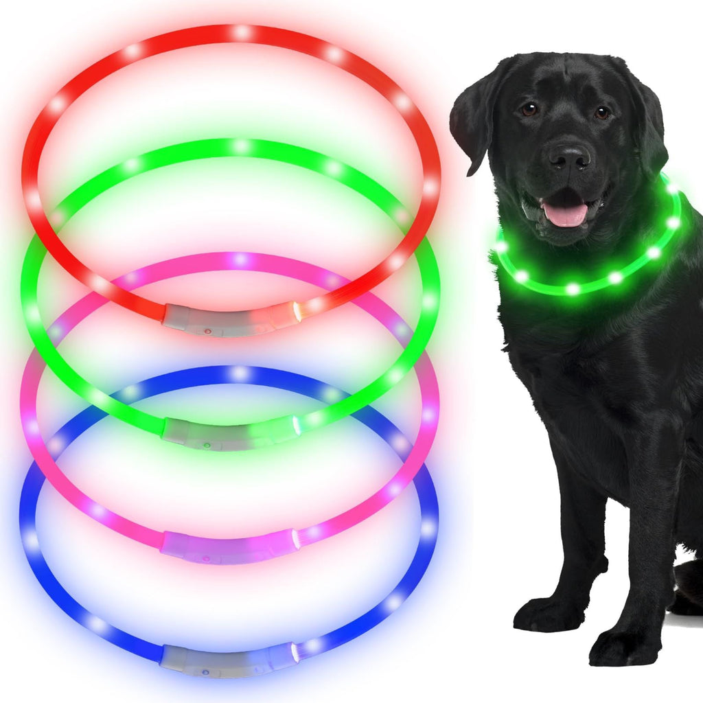Collar con luz led recargable para perro 55cm