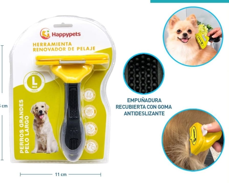 Deslanador Happypet L, para perros grandes pelo largo
