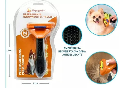 Deslanador Happypet M, para perros grandes pelo corto