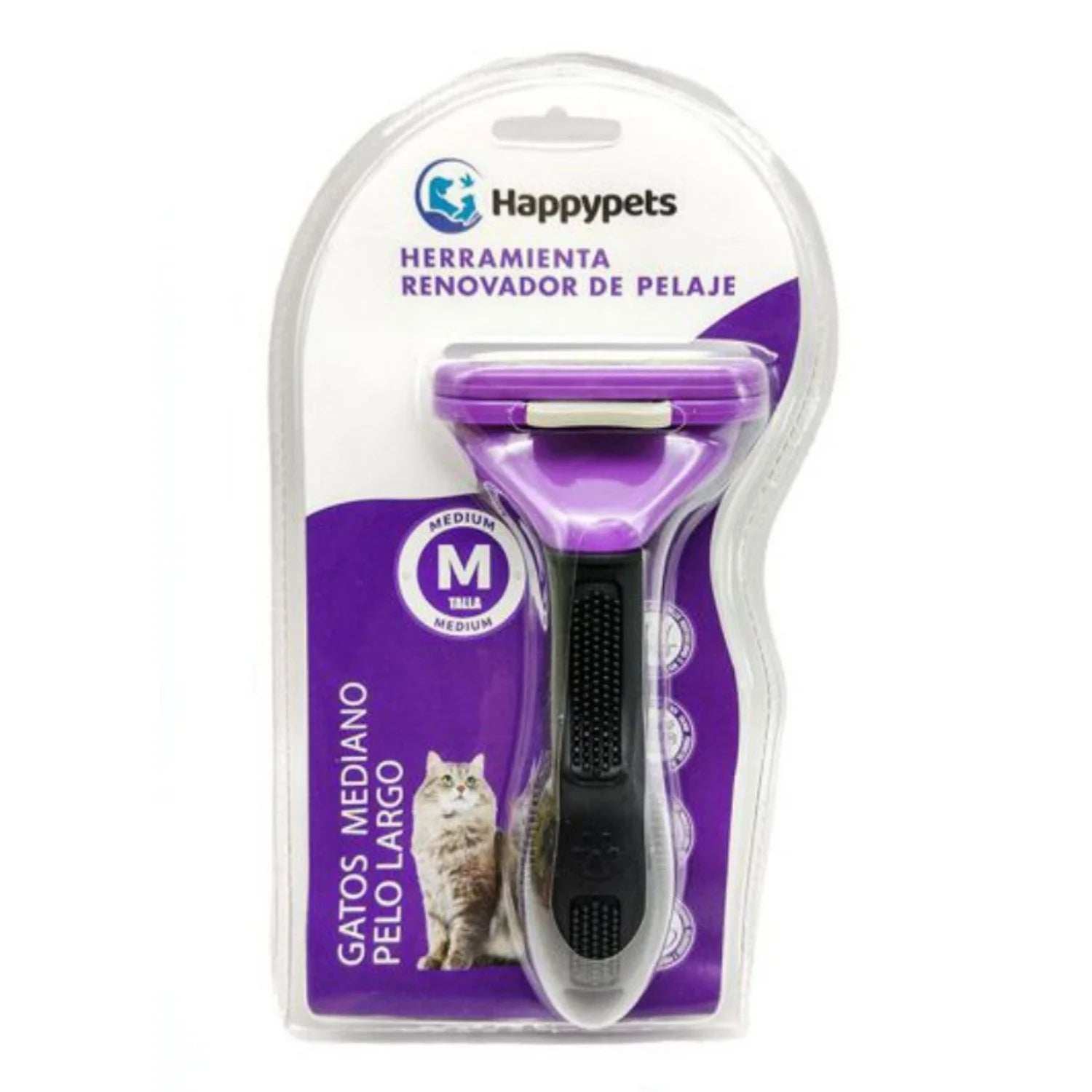 Deslanador Happypets M, para gato Pelo Largo