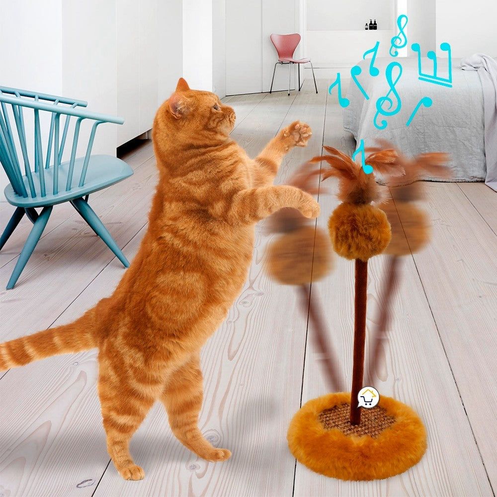 Juguete Interactivo para Gato con Plumas y Sonido