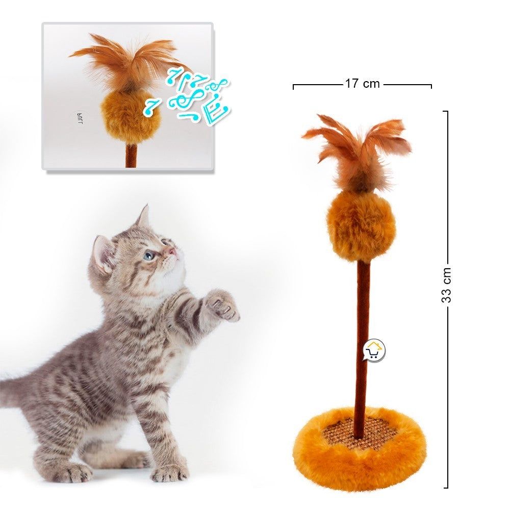 Juguete Interactivo para Gato con Plumas y Sonido