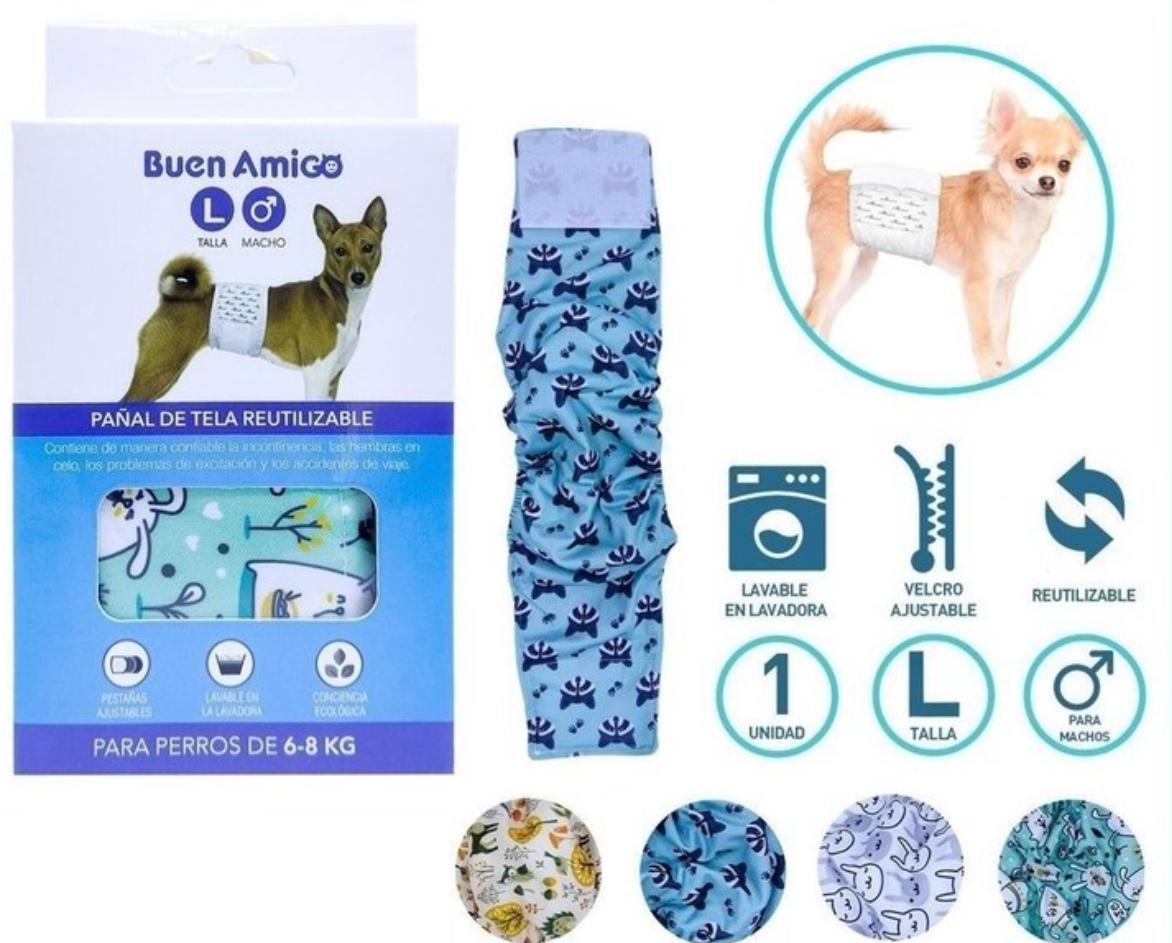 Pañal reutilizable para perro