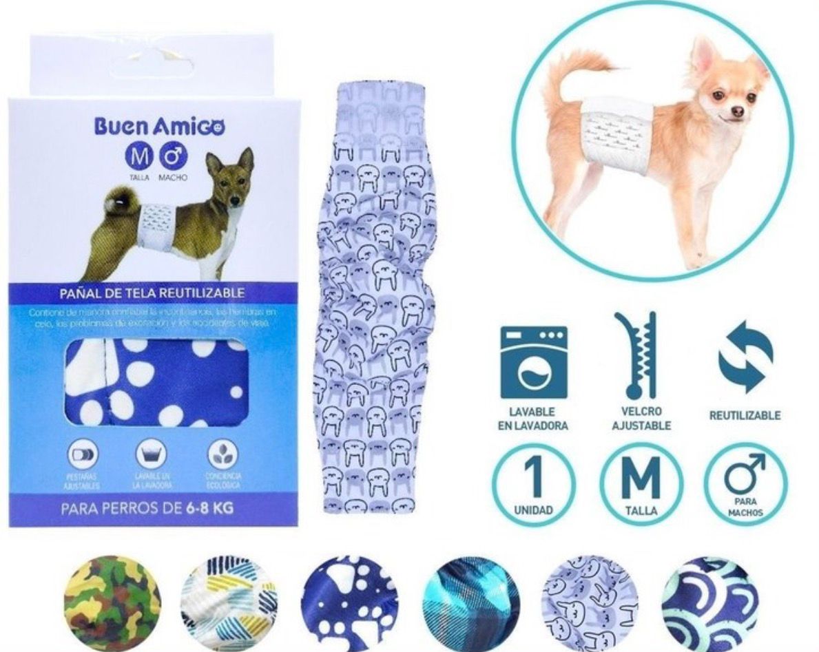 Pañal reutilizable para perro