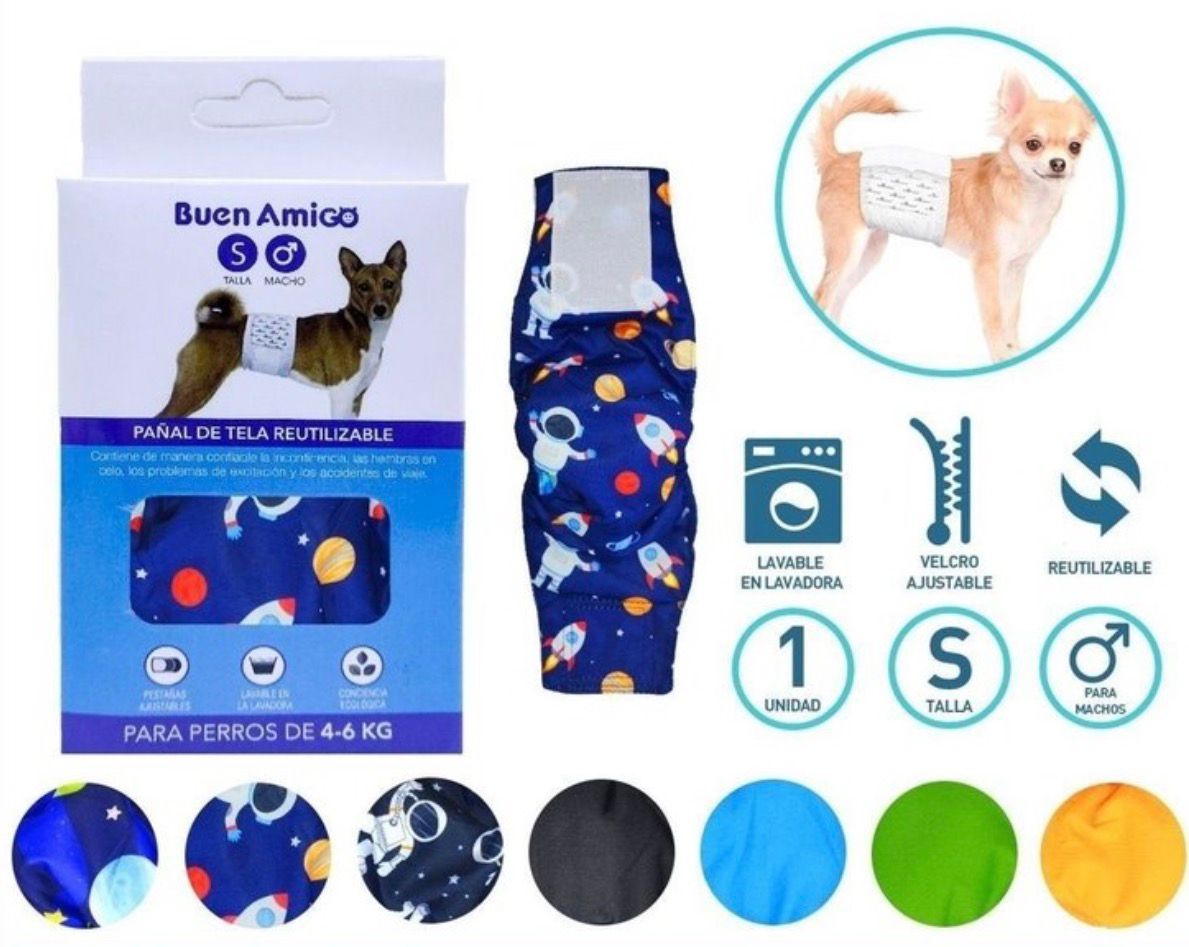 Pañal reutilizable para perro