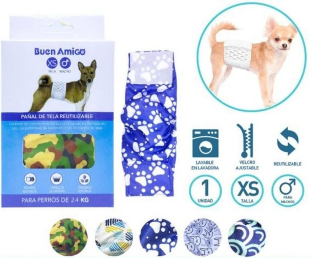 Pañal reutilizable para perro