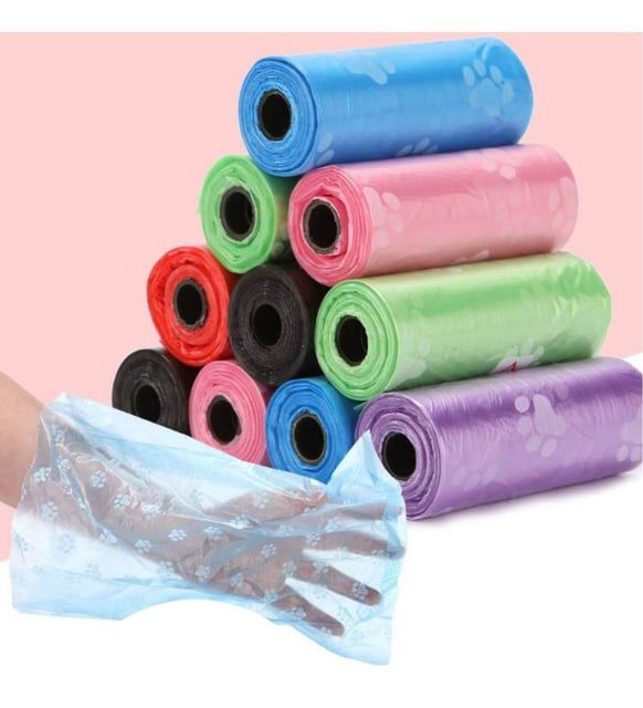 Paquete 6 rollos bolsas desechos perro