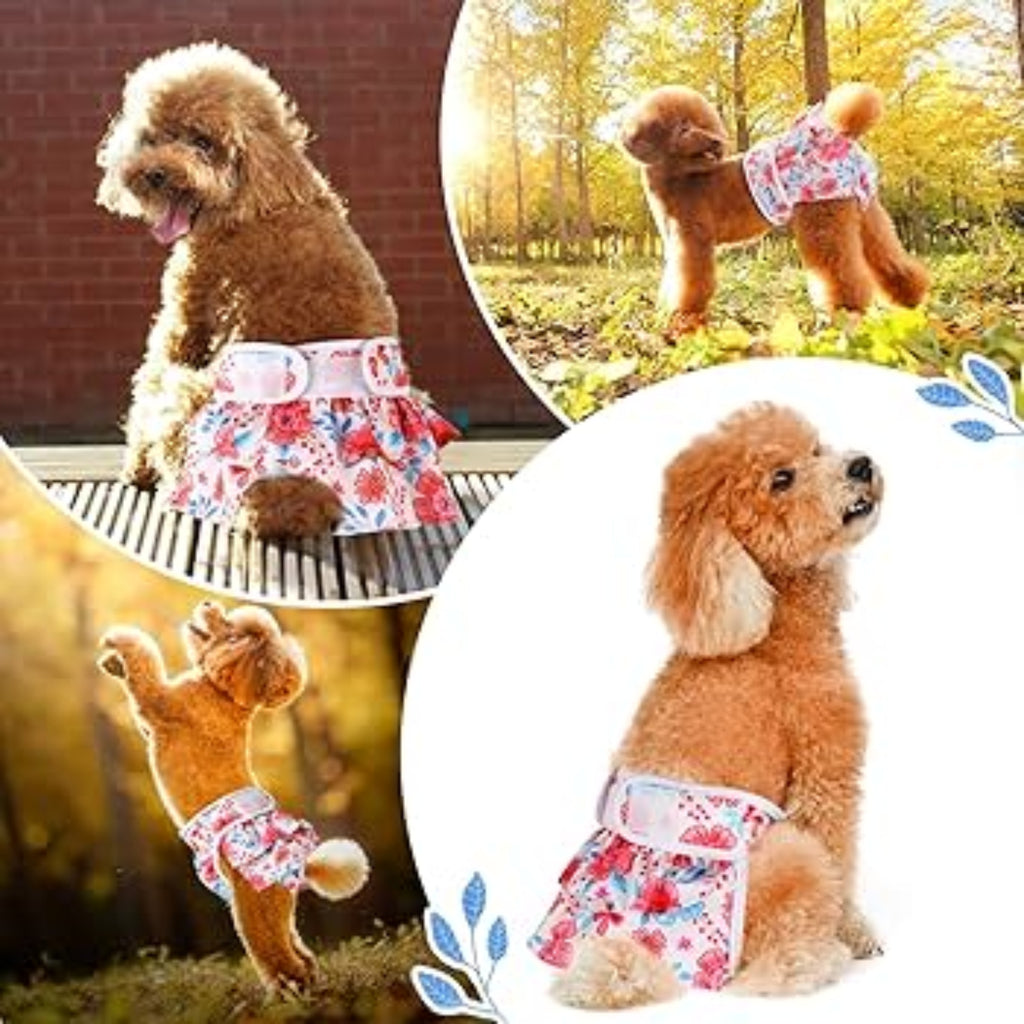 Pañal reutilizable para perrita -Diseño Surtido-incluye tirantes