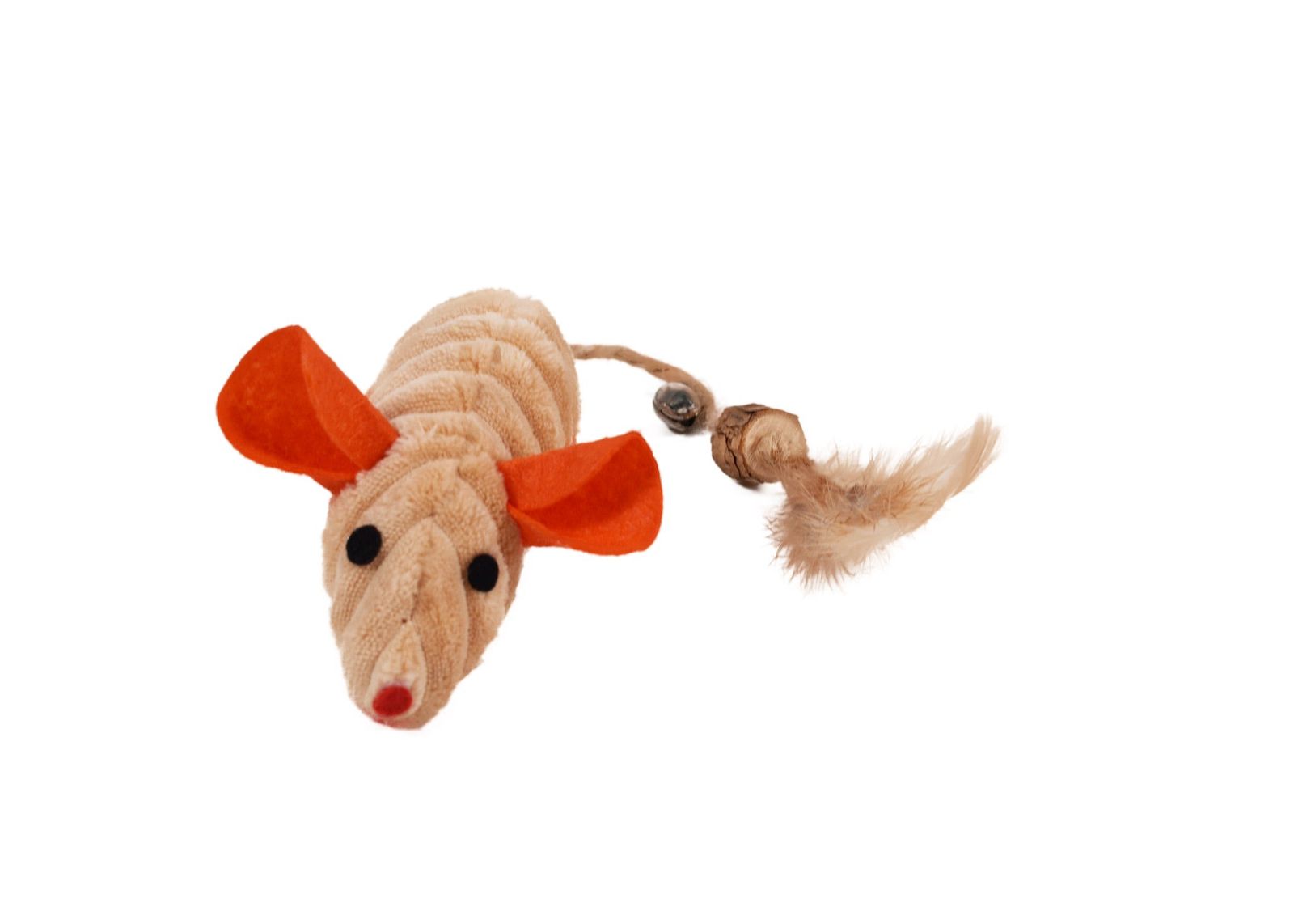 Ratón con pluma para gato