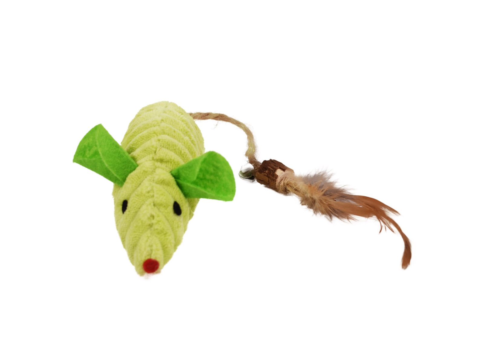 Ratón con pluma para gato